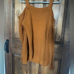 Burnt Orange off shoulder sweater